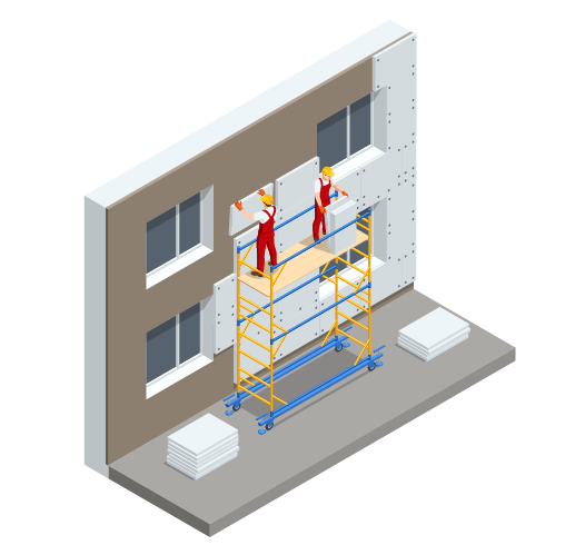 Illustration ATHOME HABITAT service ISOLATION EXTERIEUR image sous licence ADOBESTOCK