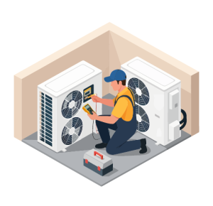 Illustration ATHOME HABITAT service POMPE A CHALEUR image sous licence ADOBESTOCK